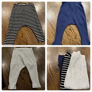 Baby boy old navy ribbed harem pant bundle navy grey and stripe 18-24 months